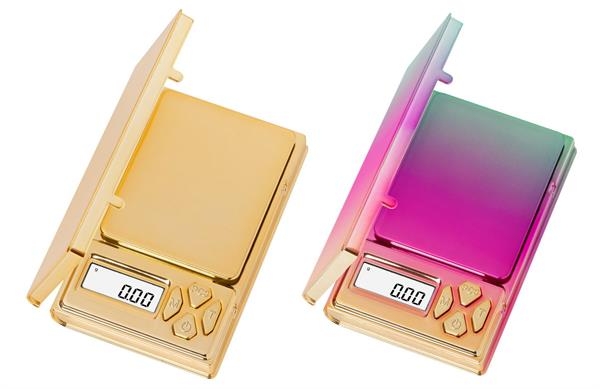 On Balance SH-100 100g Digitalwaage Shine Chrome finish Rainbow 0,01g